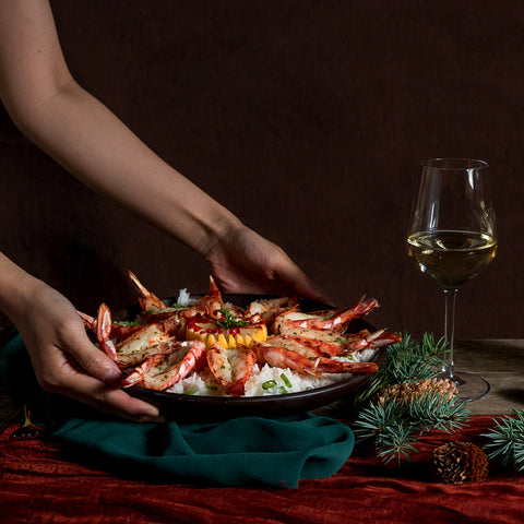 Crevettes d’Argentine à l’Ail sur Riz Basmati